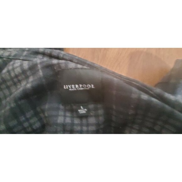 Liverpool Jeans Co Plaid Zip-Up Jacket With Asymmetrical Zipper For Women - Picture 11 of 12